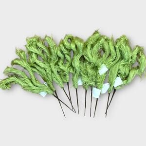 Grinch Green Fuzzy Furry Fingers Christmas Tree Wreath Decor 17” Picks 10 Stems